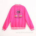 Girl's neon color bomber jacket